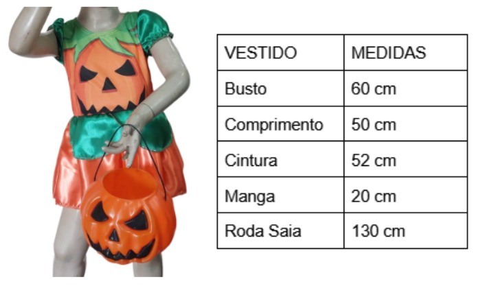 FANTASIA ABOBORA C/CESTO